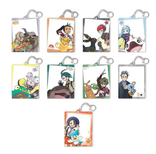 Pokemon Chinese Paldea Trainer Photo Keychain Box - Image 2